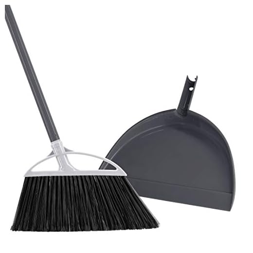 Radley & Stowe Angle Broom and Dustpan Set (Grey)