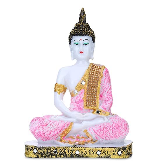 Image of WinsomeCollection Lord Buddha Showpiece for Home Decor | Table Showpiece for Living Room, Bedroom & TV Unit | Decorative Spiritual Idol | Gift Item | Statue for Gift (V2)