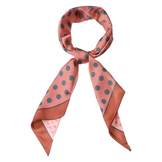 Allegra K Lenço feminino de bolinhas skinny lenço de pescoço estampado dupla face faixa de cabelo, rosa, 150 x 13cm / 59.06 x 5.12 inches(L*W)