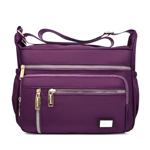 Image of COOLOME Purses for Women CrossBody Bag Waterproof Tote Shoulder Handbag Multiple Pockets Nylon Messenger Bag Fashion Tote Bag