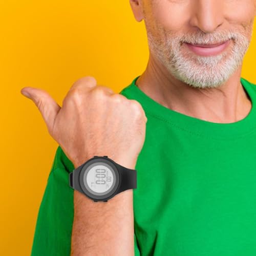 Reloj electrónico de pulsera resistente al agua con diseño moderno negro 5