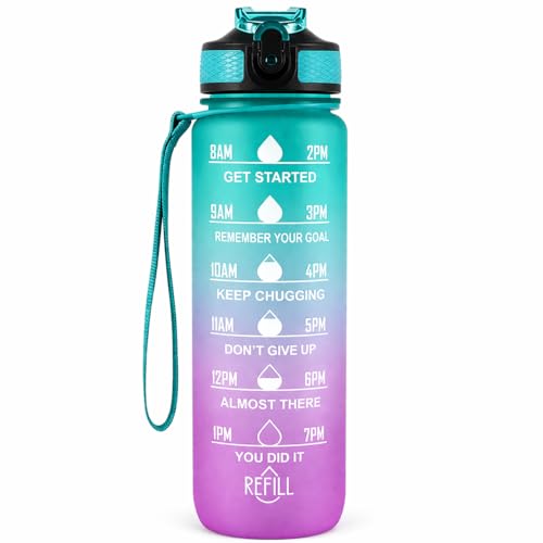 Image of Water Bottles Sipper Bottle For Adults, Kids,Unbreakable Motivational Water Bottle Time Mark Sipper With Straw & Time For Gym Office School Home Water Bottle for Kids