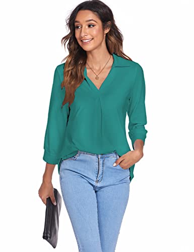 Image of Newchoice Womens 3 /4 Sleeve Shirts Business Casual Tops