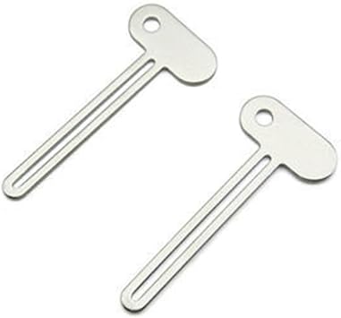 2Pcs Stainless Steel Toothpaste Squeezer, Tube Key Squeezers,Metal Tube Squeezer Key Toothpaste Roller Tube Wringer,Key Roller Dispenser Wringer Tools, for Paint, Cream, Cosmetic and Hair Dye (2)