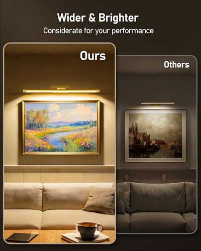 Image of Glendan 24 inch Wireless Picture Lights for Wall, Art Light with Remote & Timer