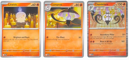 Chandelure 018/086 - White Flare - Pokemon 3 Card Lot