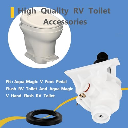 Image of 31705 31688 RV Toilet Water Valve Kit Freeze-resistant and Leak-resistant RV Toilet Parts for Thetford Aqua-Magic V High and Low Models RV Toilet Parts