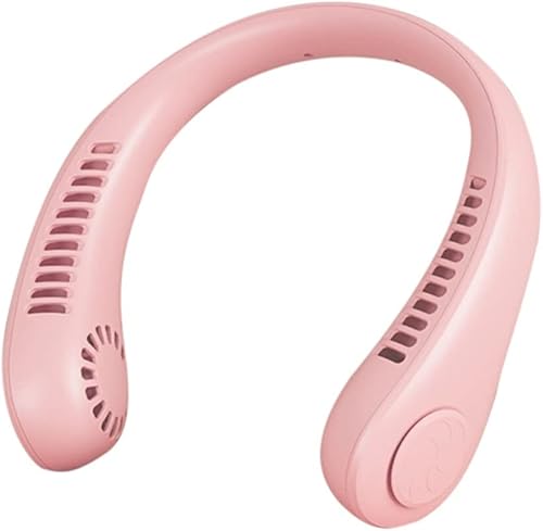 Miniatura 1 de Mini Neck Fan Portable Bladeless USB Rechargeable Mute Sports Fans for Office Home Outdoor Ventilador Cooling NoneHanging Neck FanVentilationPink