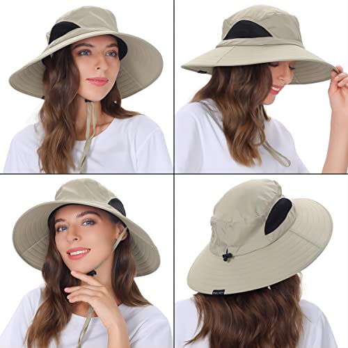 image for EINSKEY Unisex Sun Hat, Waterproof Wide Brim Bucket Hat Packable Booni