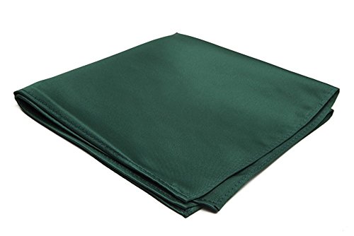 Mens Pocket Squares Handkerchief 6 Pk Wedding Party Solid Color Handkerchiefs (Forest) #TOP1