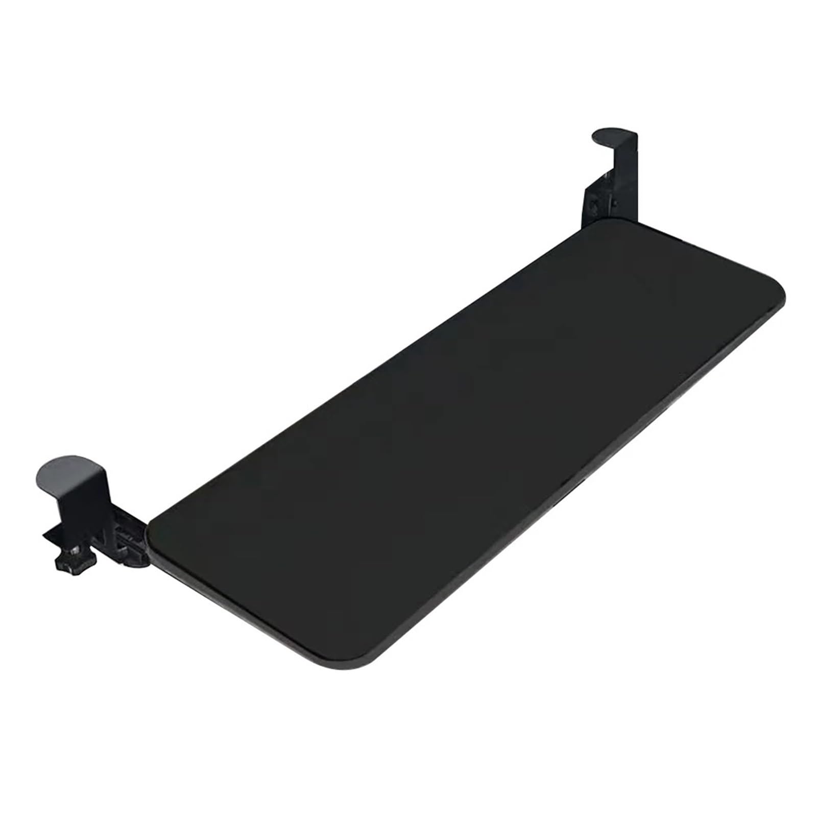 Sqqcreato Black Under Desk Keyboard Tray Keyboard Tray Under Desk Height Adjustable Pull Out Drawer Slide-Out Platform Computer