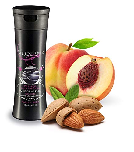 Huile de massage sensuelle amande pèche 150 ml hydratation et douceur peau