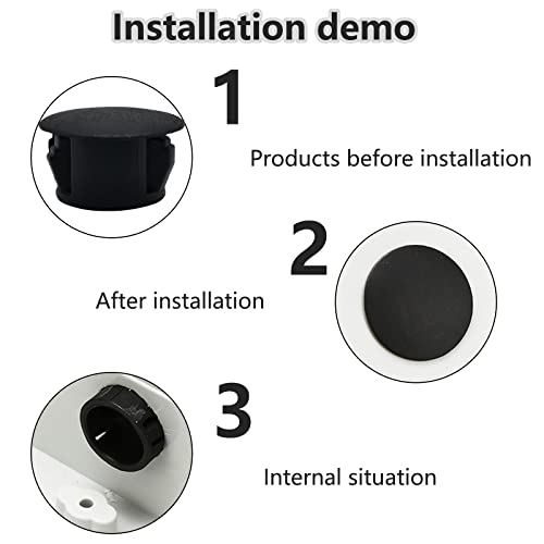 Image of 13mm Black Hole Plugs Plastic Flush Type Hole Plugs Snap in Locking Hole Tube,Tube Fastener Cover,Round Snap in Type Locking Furniture Hole Plugs,Panel Theft-Proof Door Plug(50pcs)