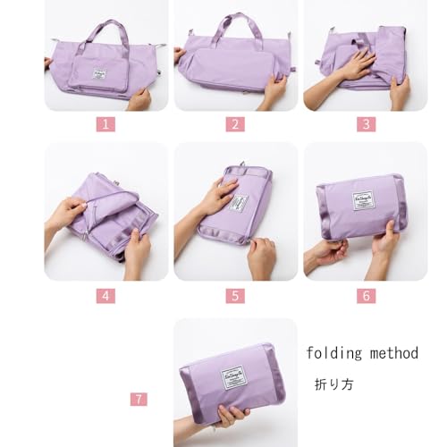 Expandable Travel Duffel Bag with Wet Pocket Shoes Compartment Overnight Weekender Bag Waterproof Gym Workout Handbag for Women and Man4