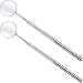 Boao 2 Pieces Eyelash Extension Mirror Detachable Mini Mirrors Stainless Steel Beauty Tools for Observing Small Details
