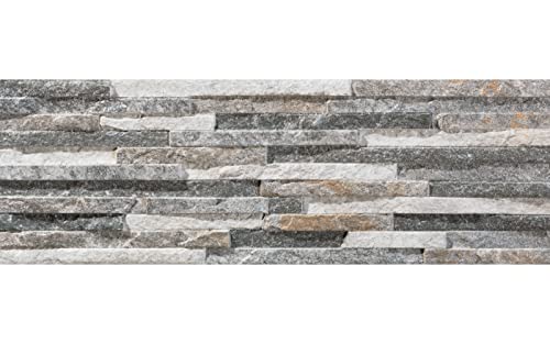Image of Avi Split Face Tile | Wall Grey Brick Effect Tile | Porcelain Matt Finish | Cut Sample
