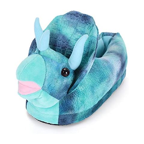 Animal Plush Slippers Triceratops Koala Winter Warm Soft Cotton Shoes for Men Women Cover