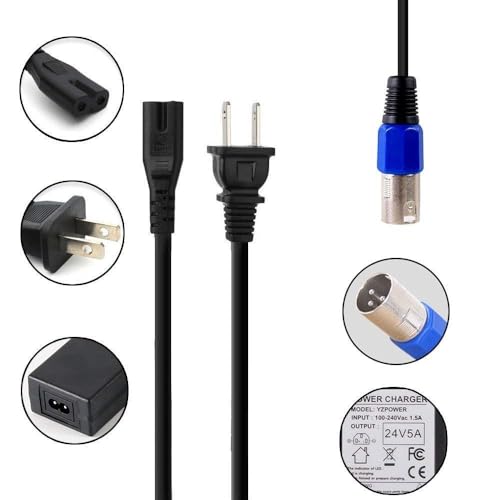 24V 5A Battery Charger, 24BC5000TF-1, Jazzy Charger Adapter for Lakematic 3-Pin Male XLR Connector for Jazzy 1107,1121, 1121 HD, 614, 614 HD by Abakoo - Used condition - Image 3