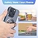iTrego Fidget Spinner Magnetic Phone Grip - Mag Safe Fidget Rings Cell Phone Holder and Kickstand for iPhone 16/15/14/13/12, Samsung, Google Pixel, 360° Rotation, 180° Flip Finger Grip Stand for Desk