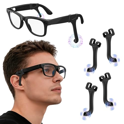 2�g �v���C�o�V�[����C���[�`�b�v RayBan Meta Audio Enhancer�Ή� �V���R���T�E���h�u�[�X�^�[�`���[�u Meta Wayfarer/Skyler/Headliner Smart Glasses�A�N�Z�T���[�p ���R���ጸ