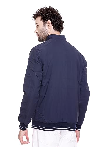 Image of RARE TIMES Winter Reversible Bomber Jacket For Men | Mens Quilted standard length Puffer Jacket | Full Sleeve Mens Jacket