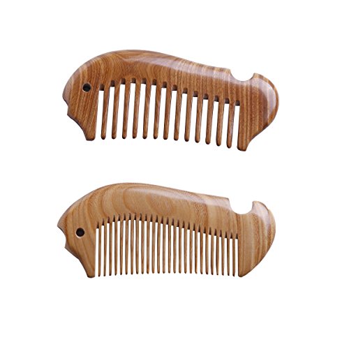 Pack de 2 Peines de Madera Antiestáticos miniatura 1