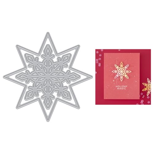 Matrices de découpe étoile flocon de neige Hero Arts Very Merry en métal