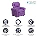 Flash Furniture Vana Vinyl Kids Recliner with Cup Holder, Headrest, and Safety Recline, Contemporary Reclining Chair for Kids, Supports up to 90 lbs., Lavender