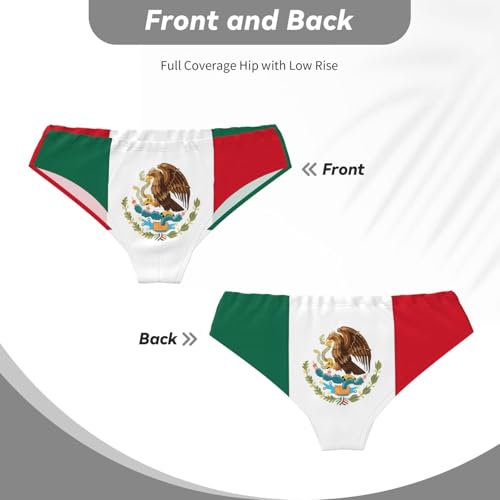 Men's Triangle Briefs - Comfort Soft Stretch Flag of Mexico Print Classic Fit Underwear, with Contour Pouch4