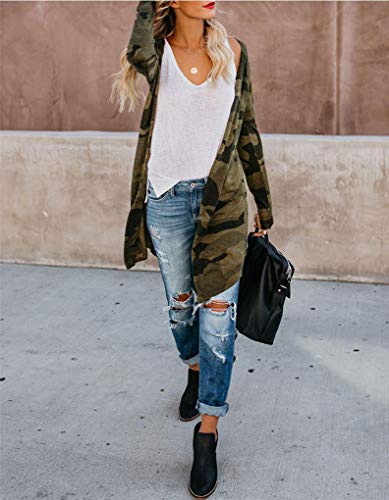 Image of Womens Leopard Print Cardigan Lightweight Long Sleeve Open Front Fall Cardigans S-XXL