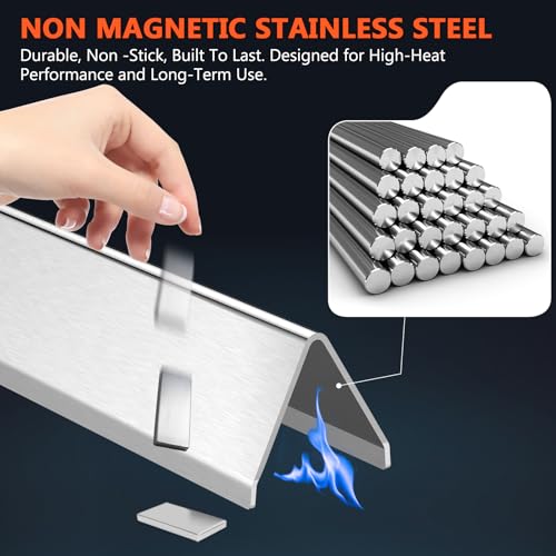 QuliMetal Aromaschienen aus Edelstahl für Weber Spirit 200 und Spirit II 200 Serie, 38,9 cm, Flavorizer Bars passend für E210 E220 S210 S215 mit Frontbedienung, Ersatz für Weber 7635