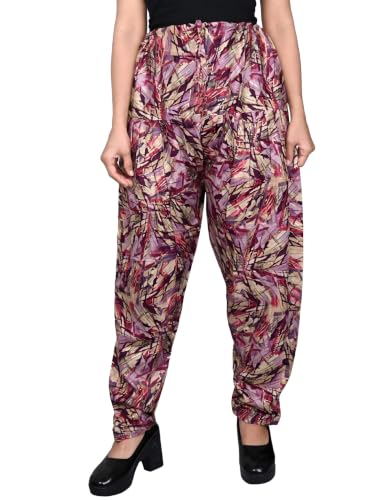 Image of FASHION GALLERY Women's Rayon Relaxed Fit Patiala Salwar with Full Length Drawstring Closure Type and Flexible Waist|Patiala Pant for Woman