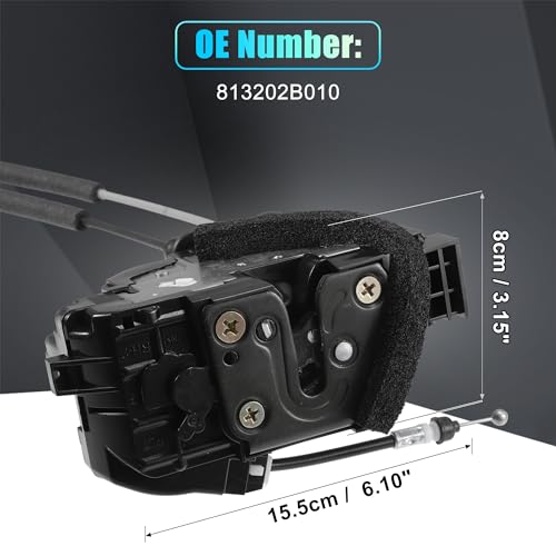 Image of uxcell Replacement Front Right Passenger Side Power Door Lock Actuator Motor with Cable for Hyundai Santa Fe 2006-2009 Door Latch Actuator Assembly No.813202B010 Black
