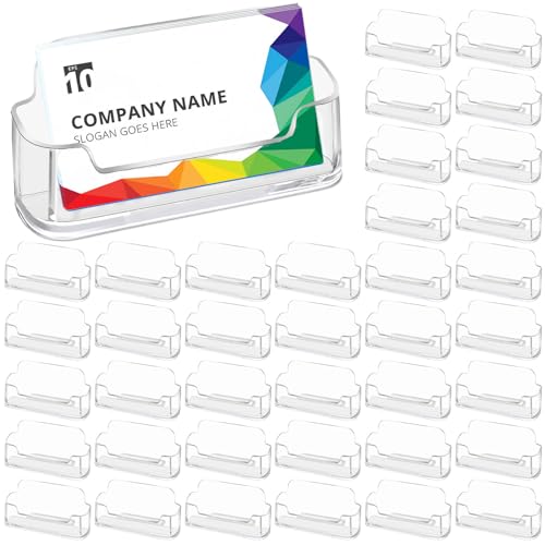 Mototo Acrylic Business Card Holder for Desk, 40 Pack Plastic Business Card Display Clear Business...