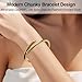 AICase Chunky Gold Bangle Bracelets for Women Teens Trendy Adjustable Cuff Bracelet Fashion Summer Pretty Jewelry Gifts for Women Mom/Her/Sister/Friends/Wife/Grandma_Gold