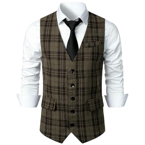 Chaleco de traje de doble botonadura vintage para hombre con estampado de manchas de color