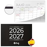 Finoly Calendario Magnetico Nevera Enero 2026 a Junio 2027 (18 Meses) | Calendario Iman Nevera 2026 | Almanaque Magnético con Adhesión Fuerte