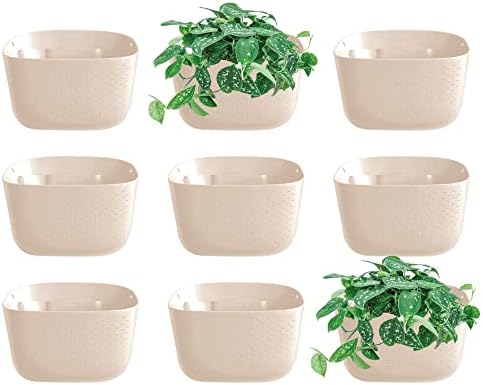 WallyGrow Eco Wall Planter, Create a Plant Wall with Hanging Planters for Indoor or Outdoor Use (Oat, 9)
