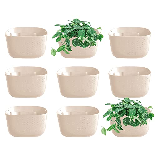 Wallygrow Eco Wall Planter, Create A Plant Wall With Hanging Planters For Indoor Or Outdoor Use (Oat, 9) #TOP3
