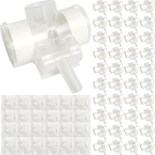 50-Pack HME 1500 T-Shape Tracheostomy Heat and Moisture Exchanger with Rotary O2 Port