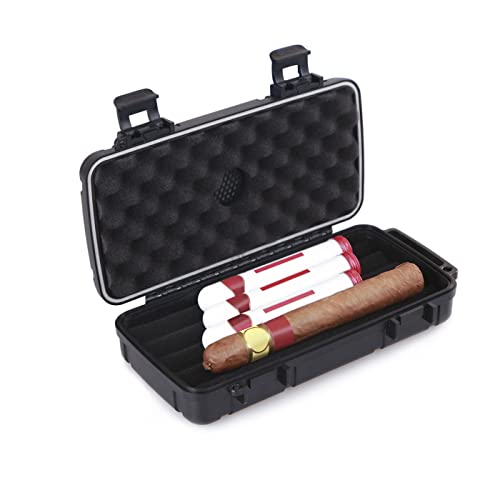Étui à cigares de voyage avec humidificateur, étanche, indéformable Cigare Caddy Noir Cover