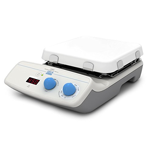 VELP Scientific F20510011 AREC Heating Magnetic Stirrer, White Ceramic Hot Plate, Digital Display, Maximum Temperature 550 Degree C, 15 L Stirring Volume, 1500 RPM, 115V/60 Hz