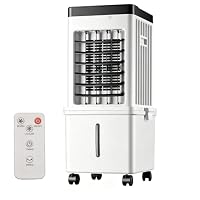 3-In-1 LuftküHlventilator & Luftbefeuchter, 60 Cm Tragbarer LuftküHler, 15l Wassertank, 3 Geschwindigkeiten & 3 Modi, Super Energiesparend, Digitale Anzeige, 7,5h Timer, Mit 4 Rollen & Griff – Ansicht 1