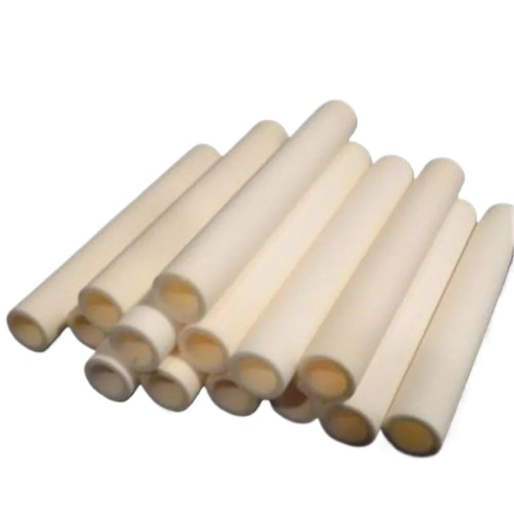 4 tubos cerámicos de alúmina de 100 mm: tubos huecos de combustión resistentes a altas temperaturas for aplicaciones eléctricas.(5x8x100mm)