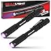 GearLight UV Black Light Flashlight S100 [2 Pack] - Mini Blacklight Ultraviolet Pen Lights for ID, Leak, and Hotel Inspection - Pet Urine, Bed Bug, Scorpion, Stain, and Dye Detector
