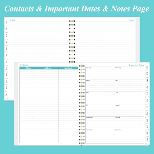 2025 Planner - 2025 Weekly & Monthly Planner to Achieve Goals & Increase Productivity, January 2025 - December 2025, 8.5" x 11", Teal Floral