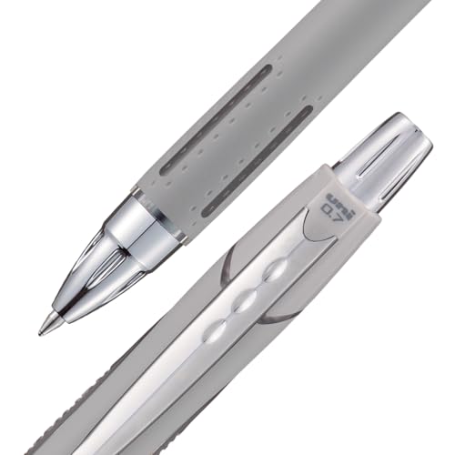 Image of Uni-Ball Jetstream RT Ballpoint Pen, Fine Point (0.7mm), Cloud Barrel, Black Ink, 6 Pens