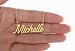 AOLO 18k Gold Plated Michelle Name Pendant Necklace Initial Nameplate Stainless Steel Jewelry for Womens Mothers