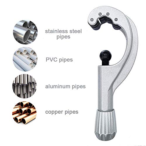 Tubing Cutter 1/4 to 2-5/8 Inch Pipe Copper PVC Aluminum Thin Stainless Steel Tube with Replaceable Blade