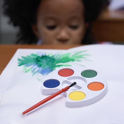 Neliblu Kids Water Color Set - Watercolor Paint Set For Kids - Watercolor Paints, Palette Tray, And Painting Brush For Kids Prizes, Paint Party Favors And Supplies - Set Of 24 #TOP5